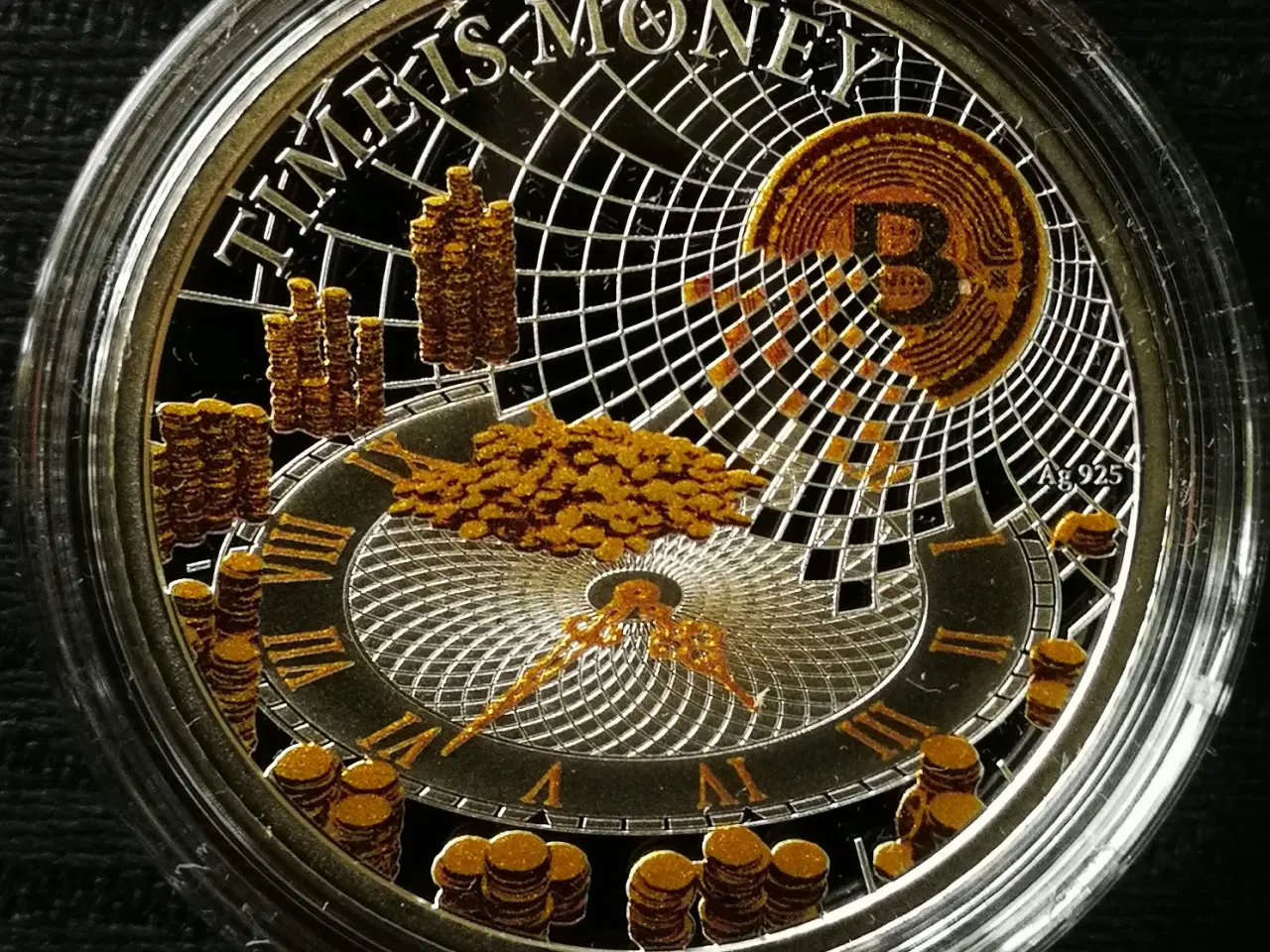 Billede 1 - Mønten  «TIME IS MONEY – BITCOIN»  