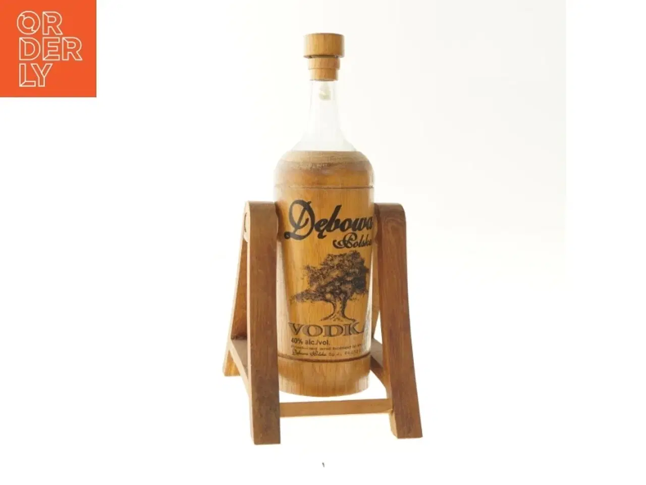 Billede 1 - Vodkaflaske med træholder (str. 43 cm)