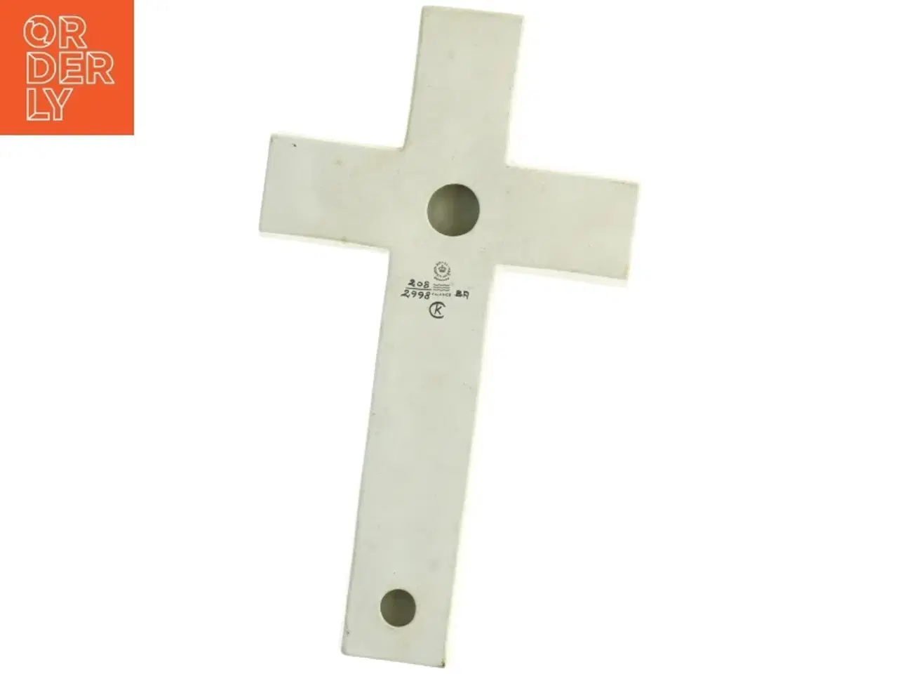 Billede 2 - Royal Copenhagen Keramisk Kors No 208/2998 fra Royal Copenhagen (str. 37 x 21 cm)