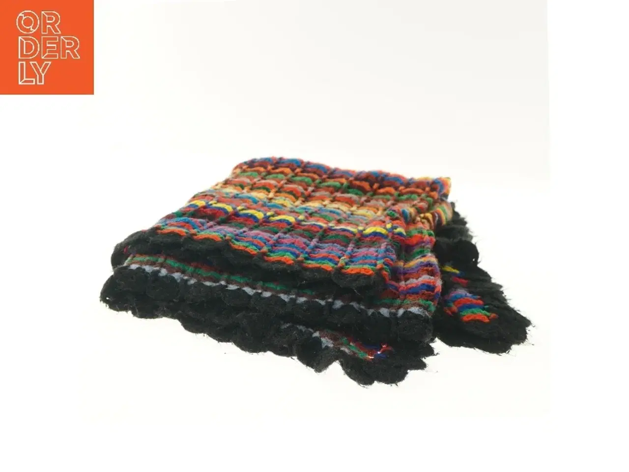 Billede 2 - Strikket tæppe med bølgemønster (str. 154x112 cm)