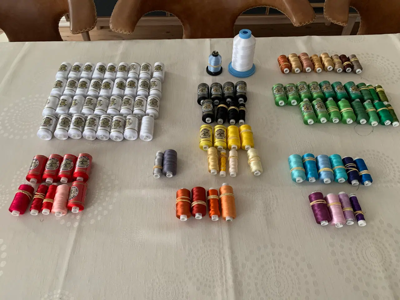 Billede 1 - Tråd til maskinbroderi, 96 spoler