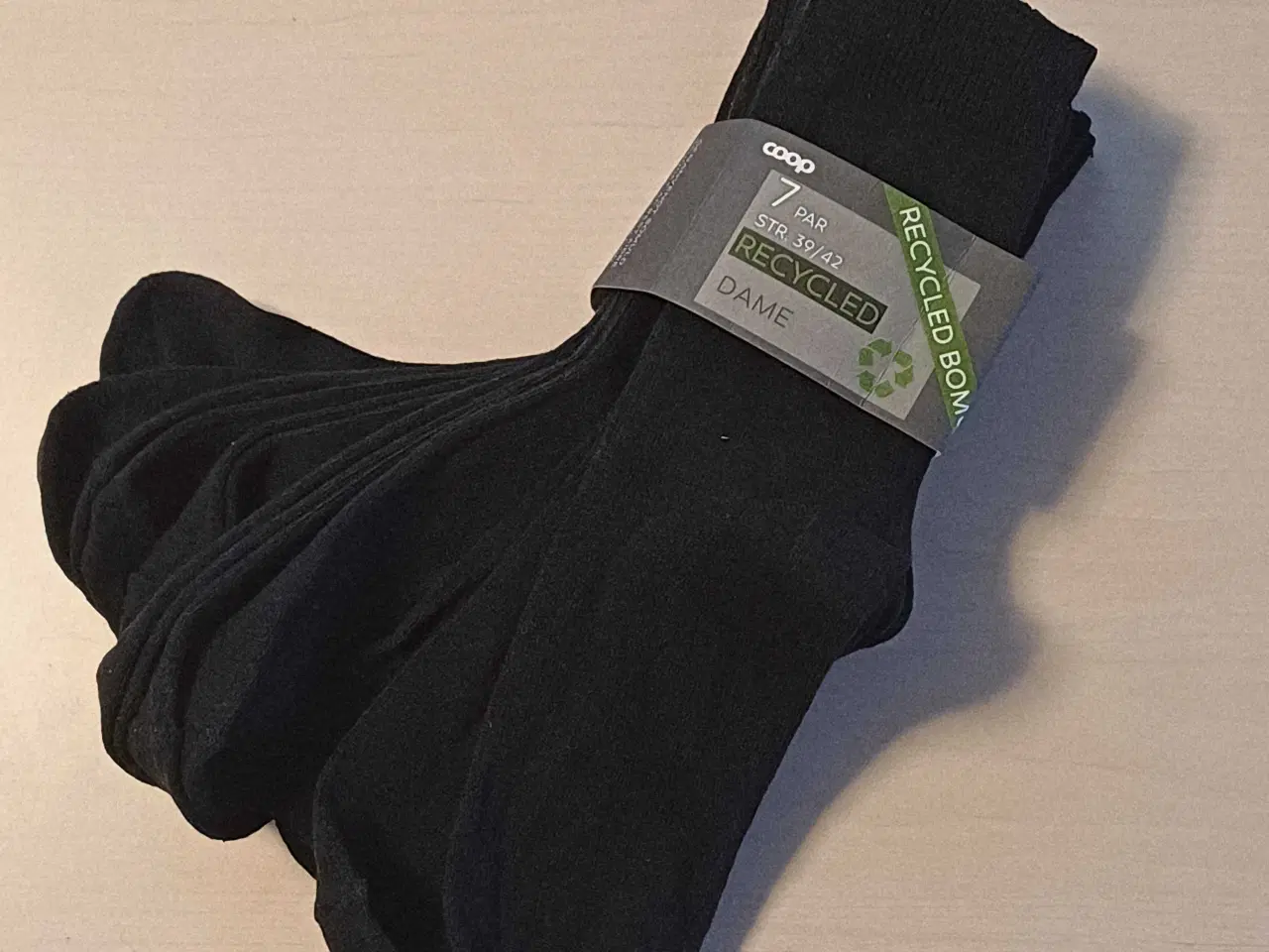 Billede 3 - Recycled Bomuld strømper str.39/42 ×7par 