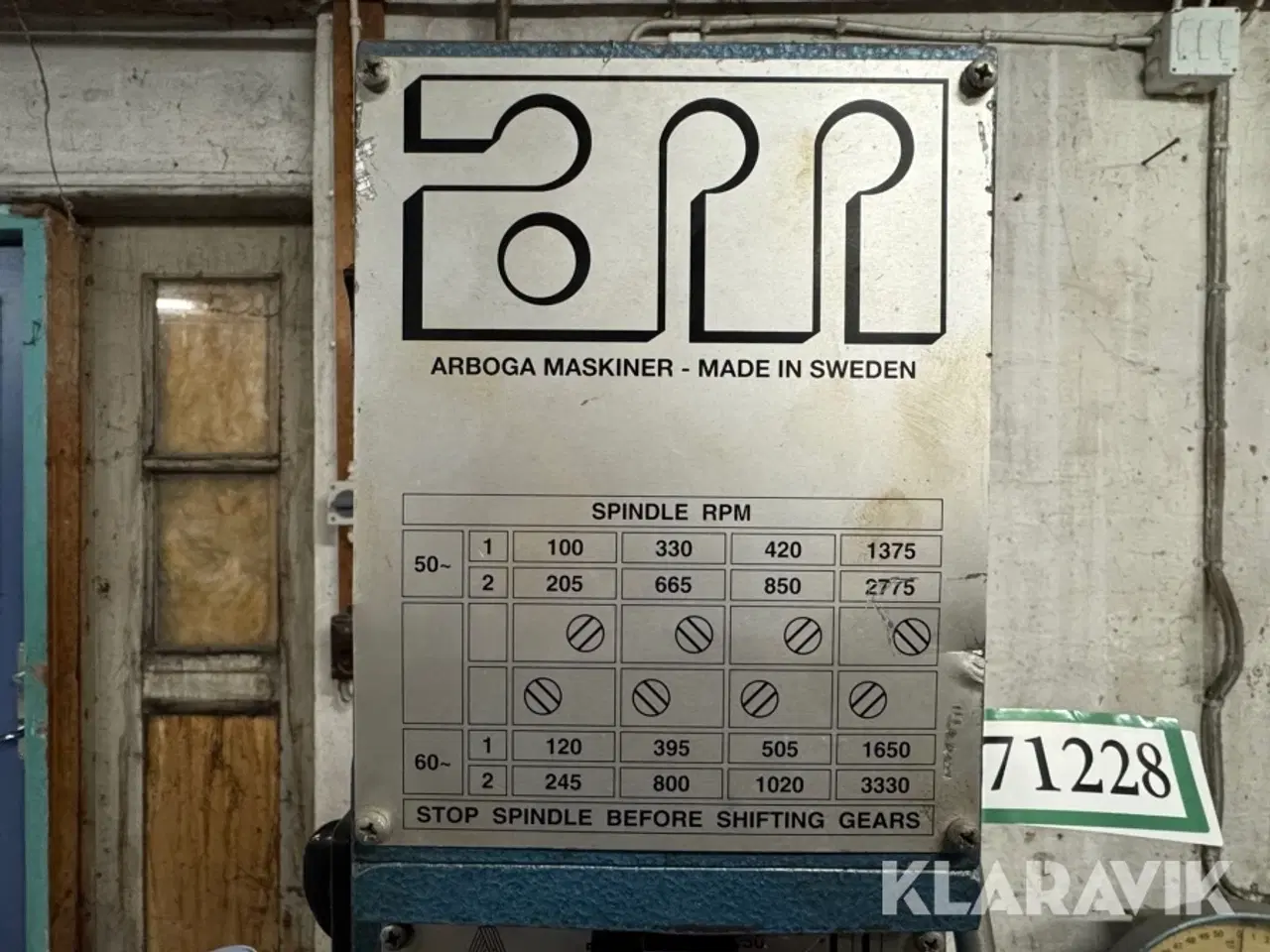 Billede 4 - Såjleborremaskine AB Arboga Maskiner A 2508 med værktøjsskab og tilbehør