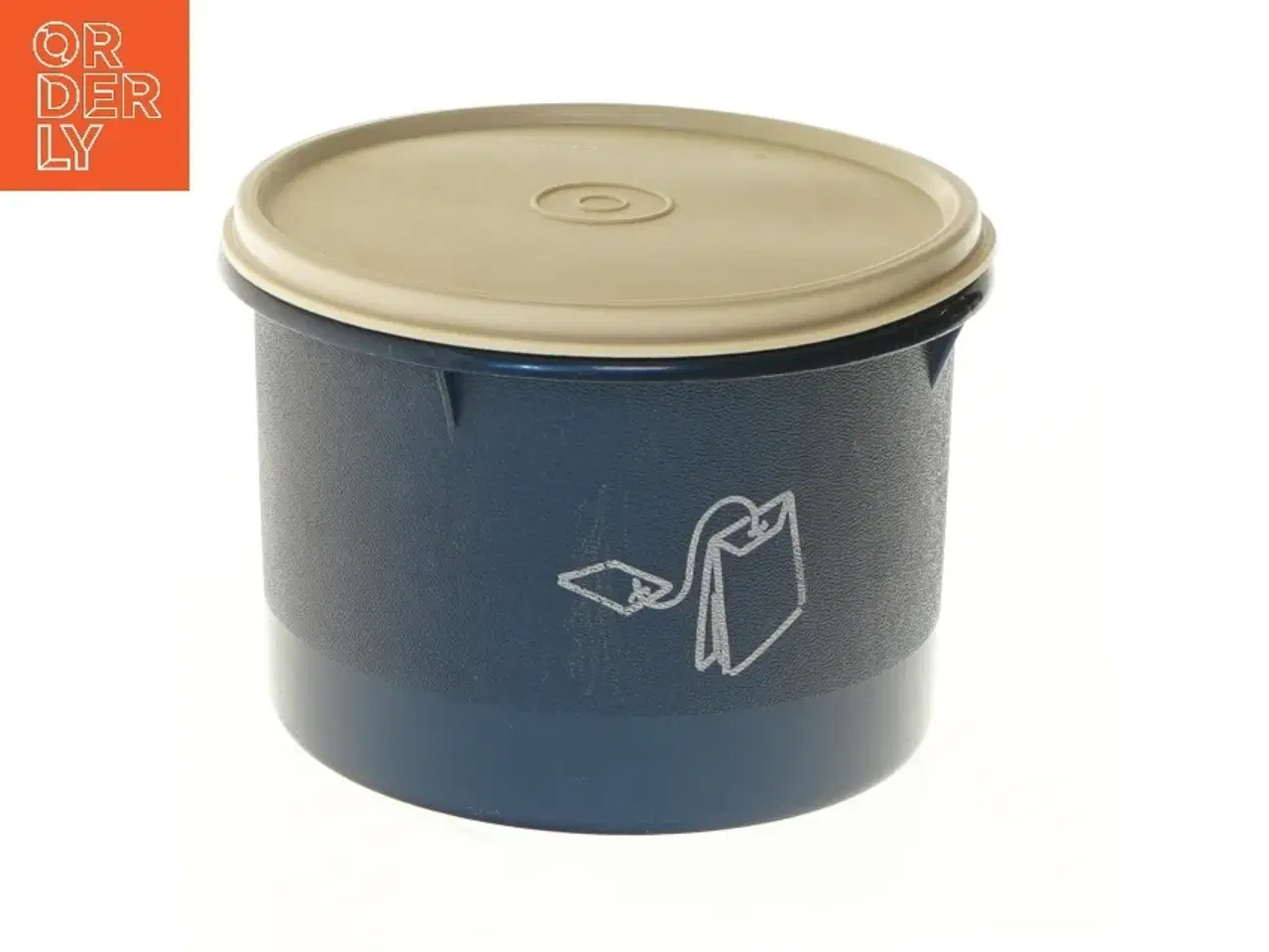 Billede 1 - Plastikbeholder med låg fra Tupperware (str. Ø 14 cm længde 10,5 cm)