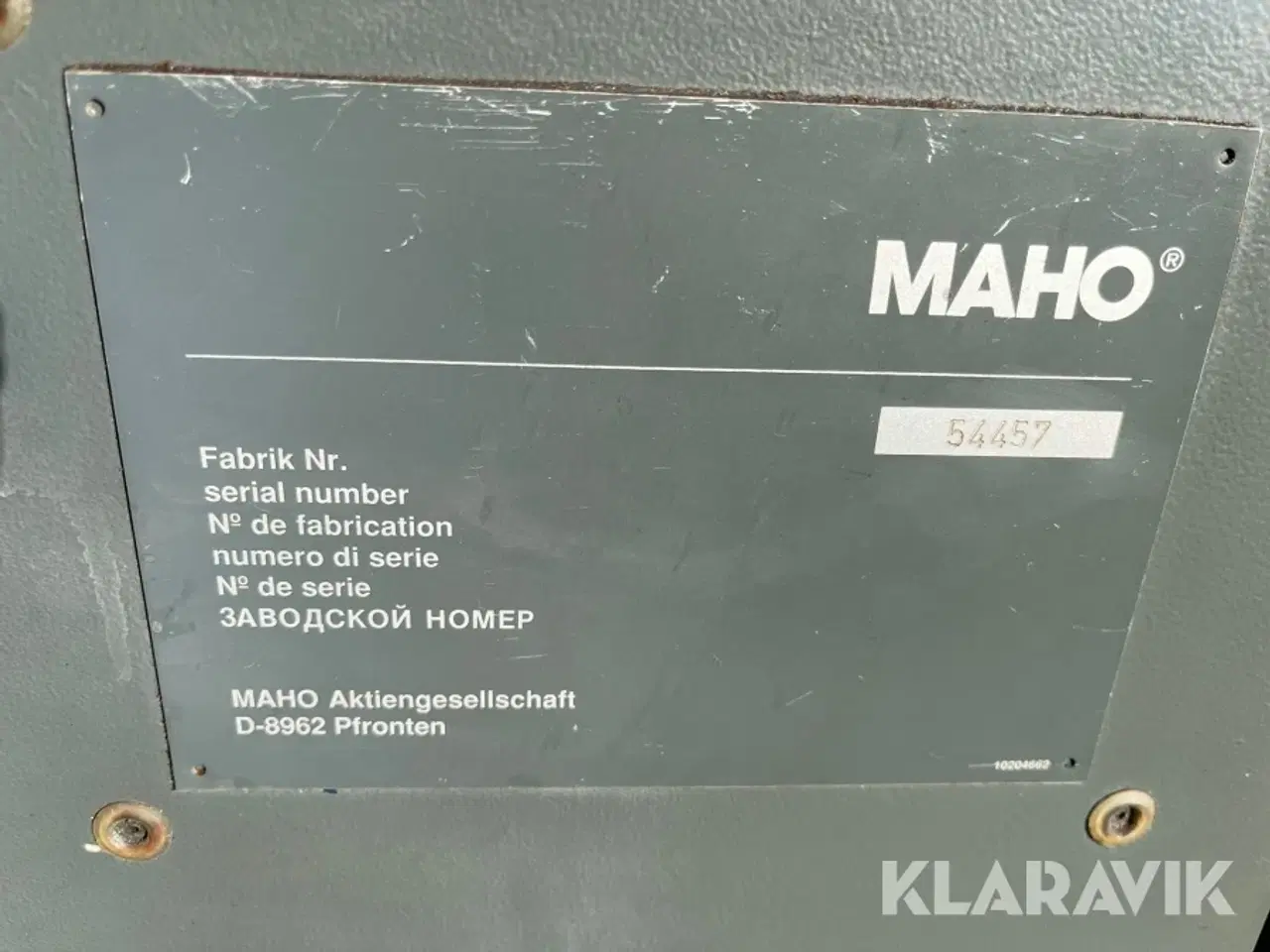 Billede 8 - Fræsemaskine CNC MAHO 500 W