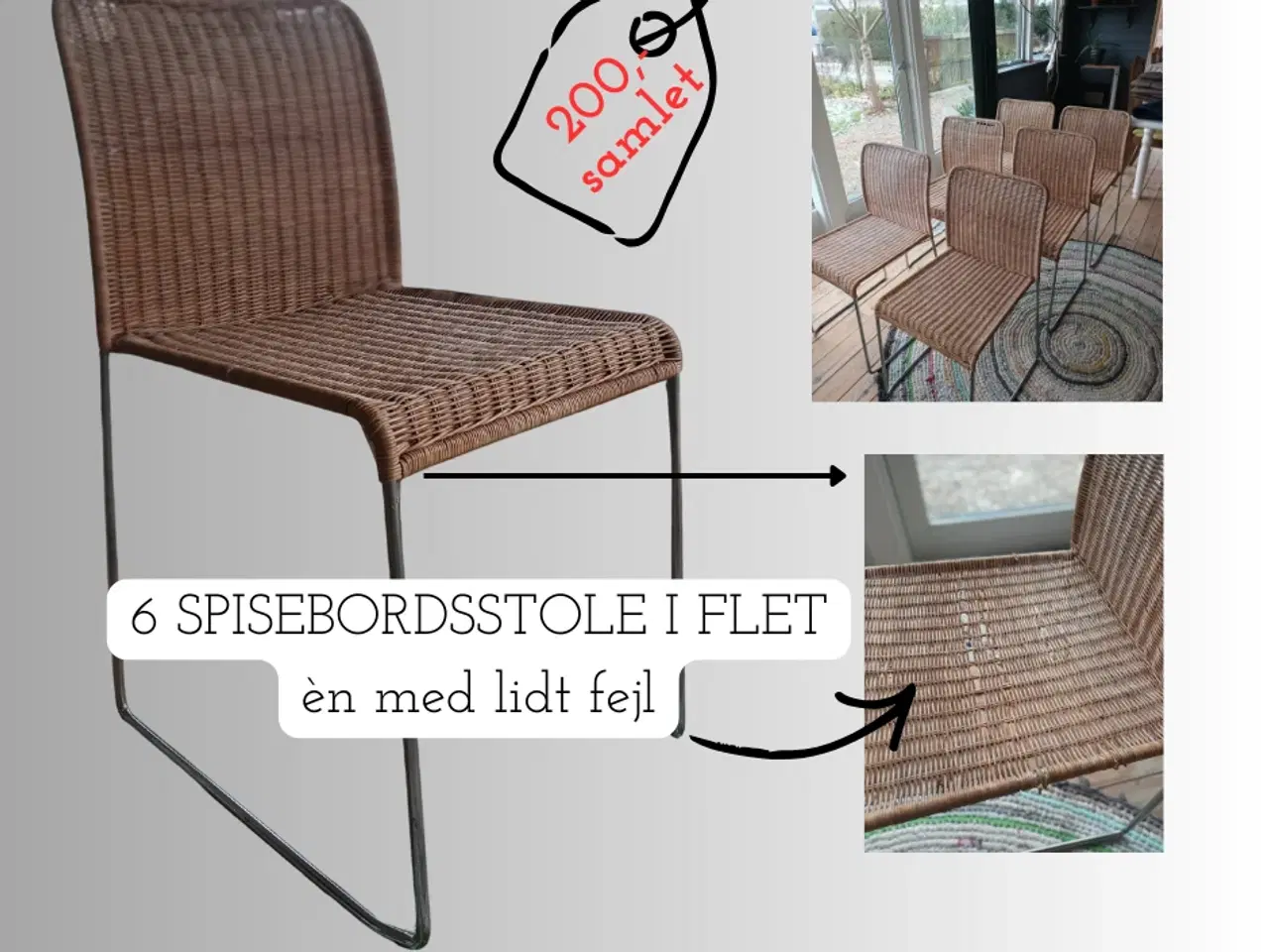 Billede 1 - Flet spisestuestole