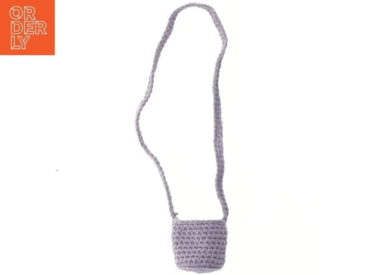 Billede 1 - Hæklet taske (str. Ø 8 cm højde 11 cm)