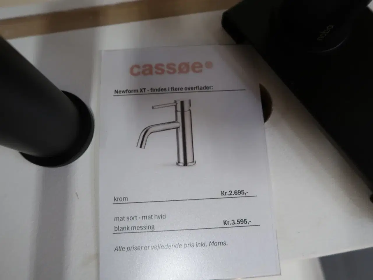 Billede 3 - Armatur CASSØE Newform XT Mat Hvid komplet med kasse