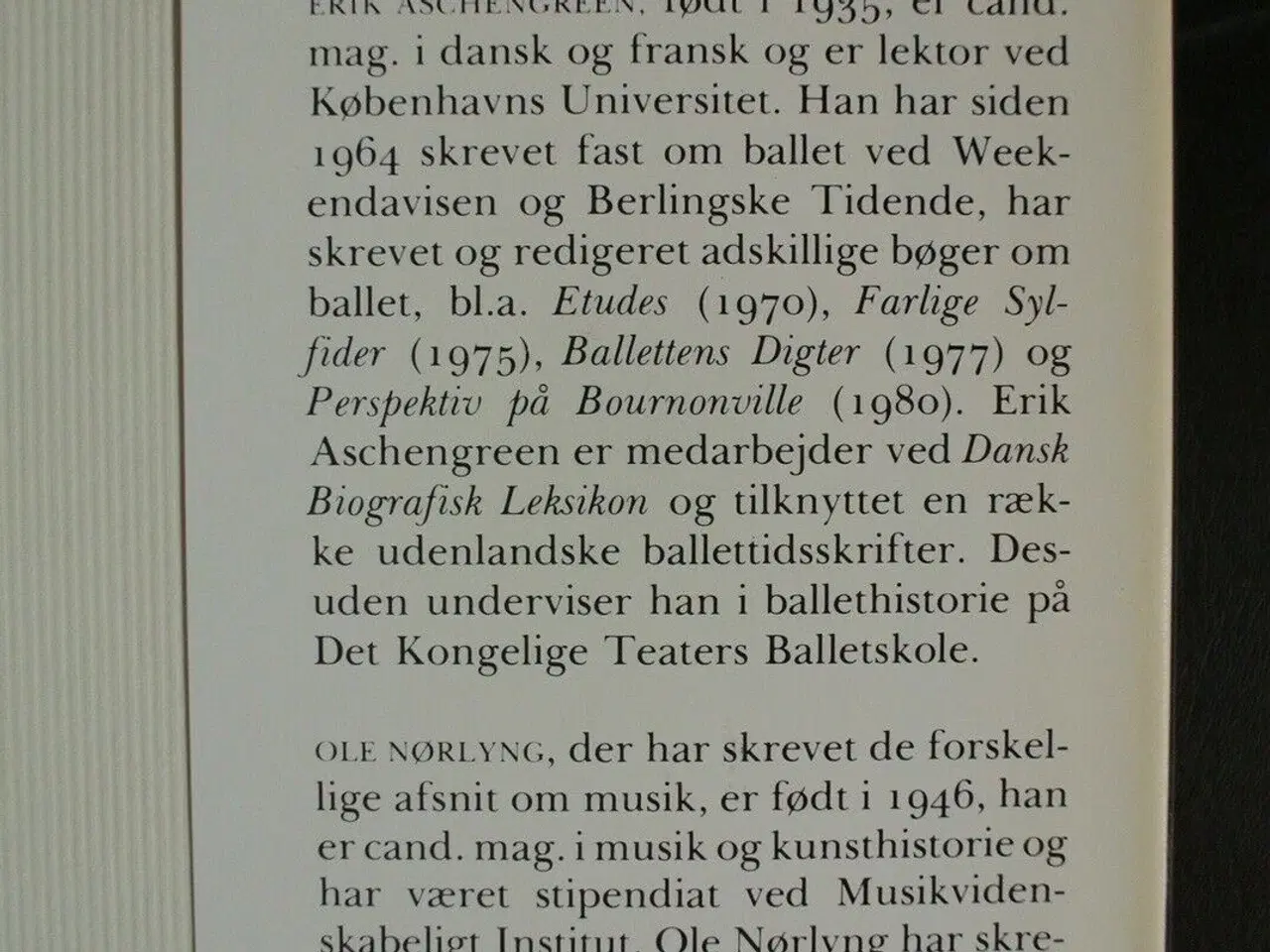 Billede 4 - balletbogen, af erik aschengreen, emne: kunst og k