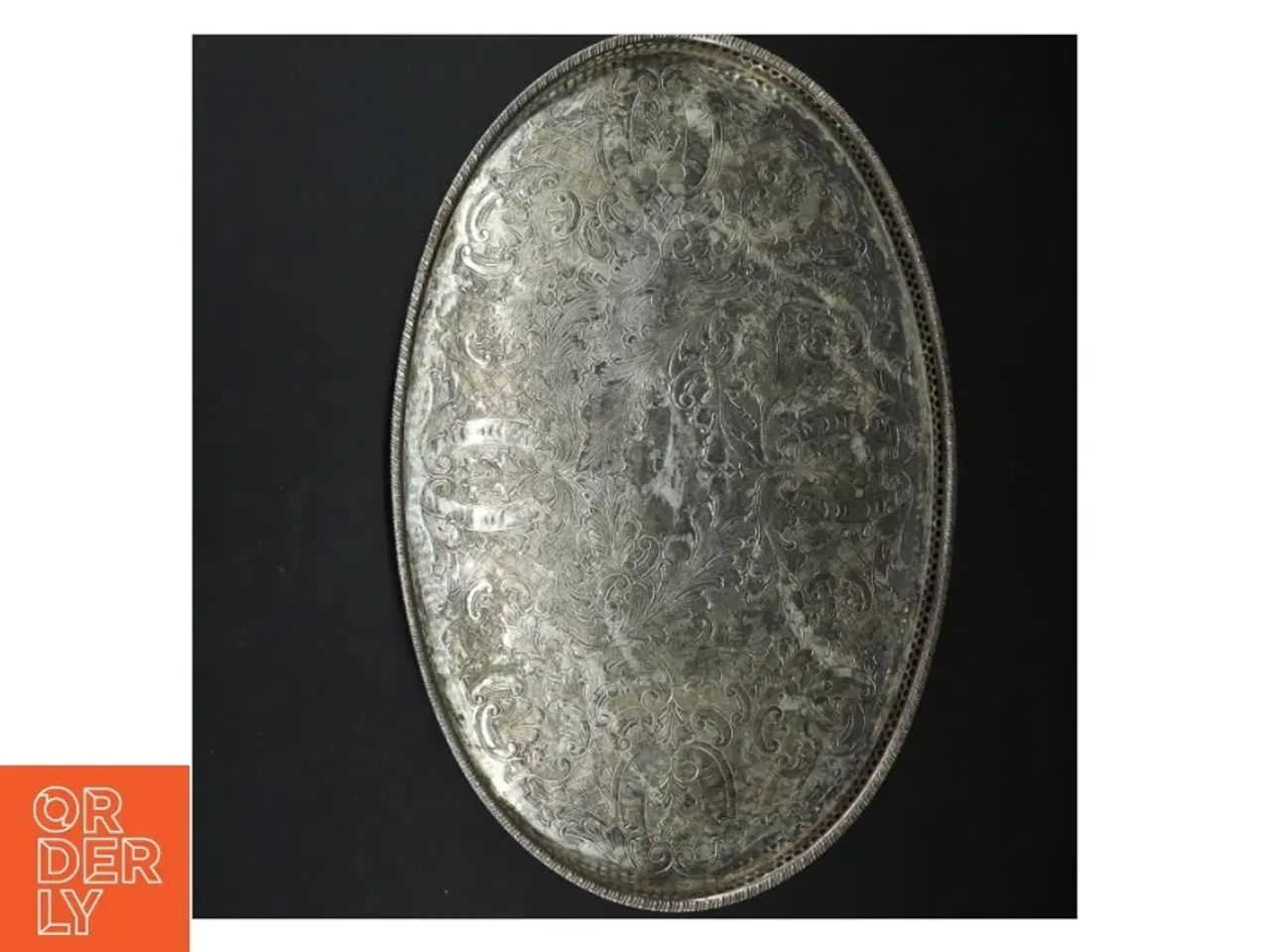 Billede 3 - Oval sølvplet bakke(str. 40x26 cm)