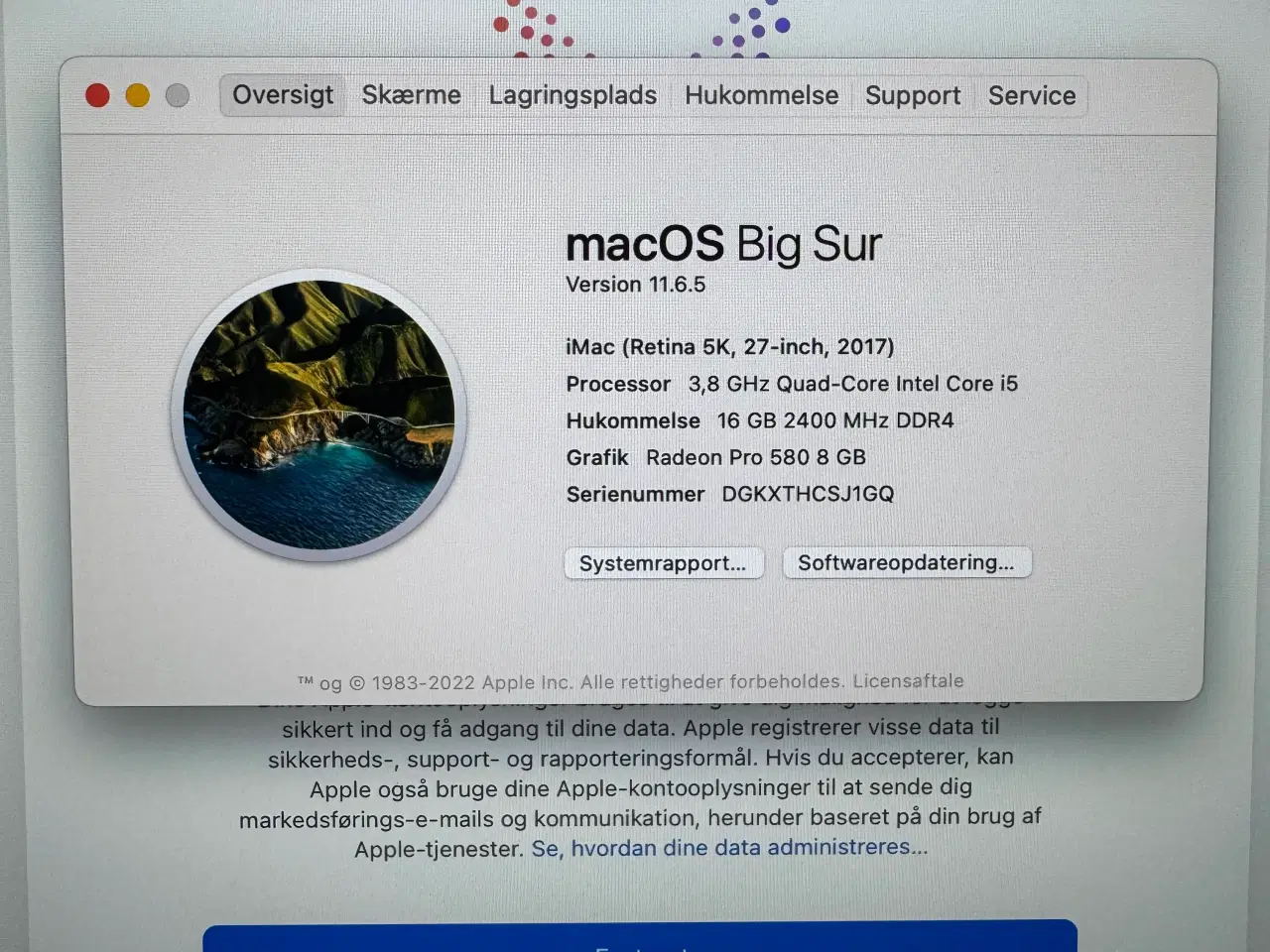 Billede 3 - iMac (Retina 5K, 27-inch, 2017) Processor 3,8 GHz