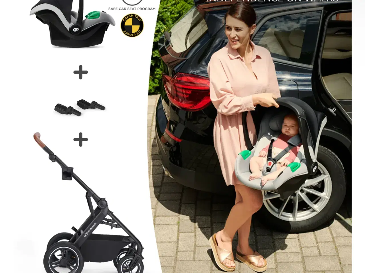 Billede 4 - Klapvogn kinderkraft 3 in 1 -   (med autostol)