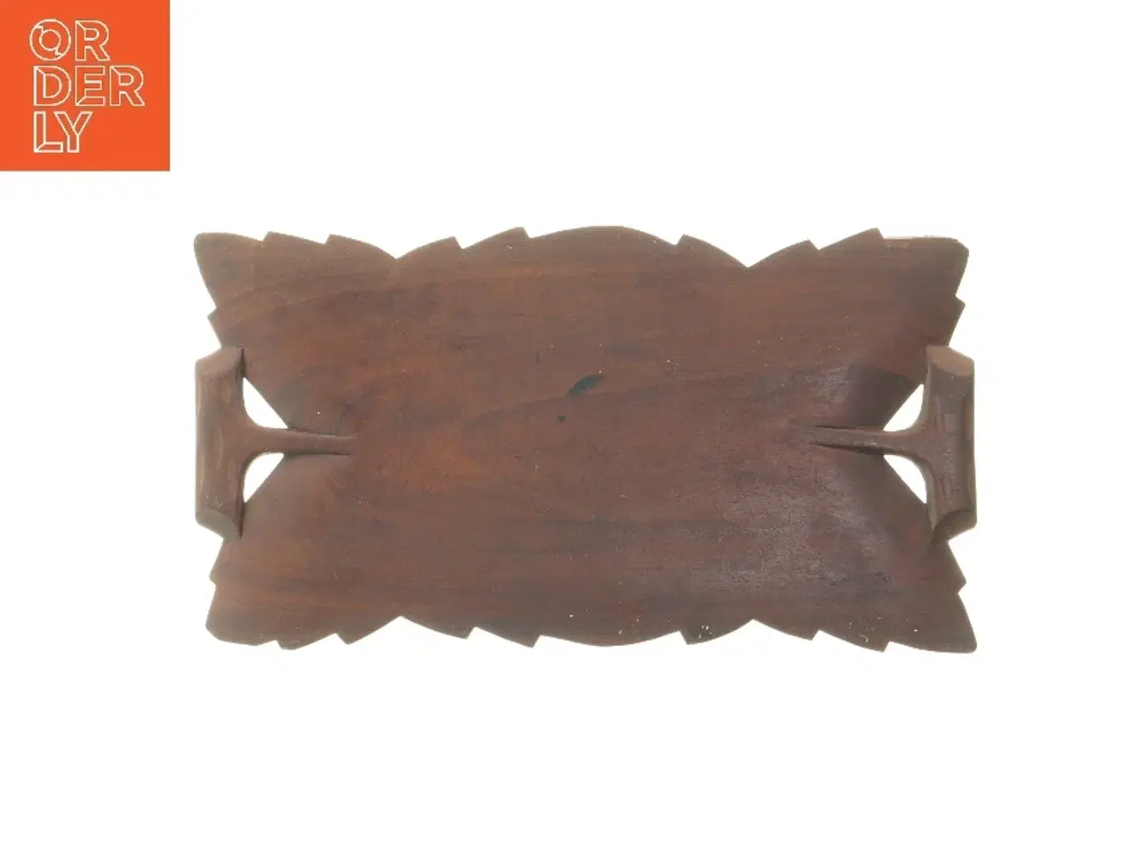 Billede 2 - Udskåret serveringsbakke i træ (str. 40x22 cm)