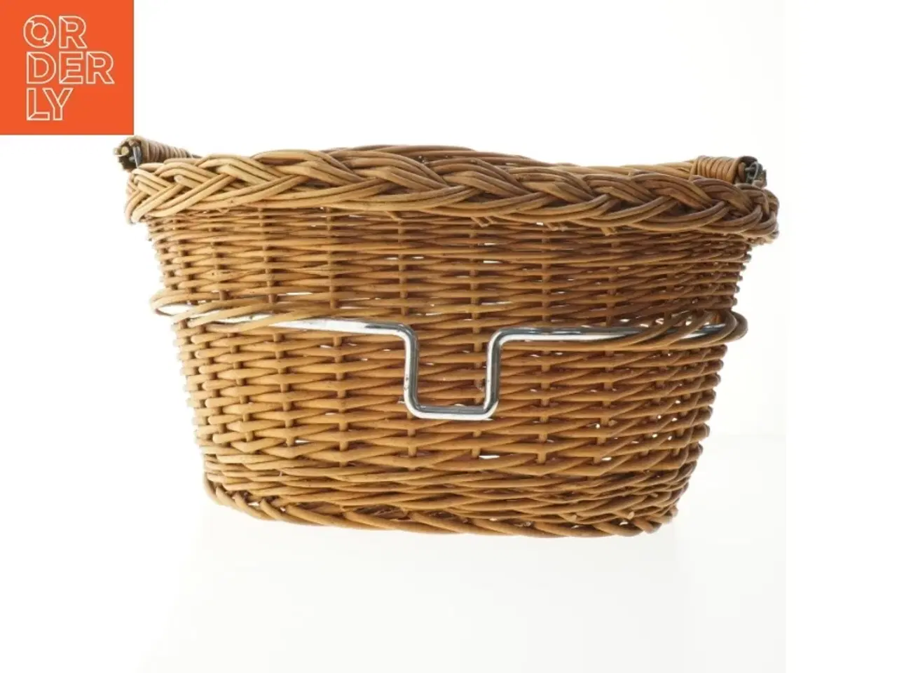 Billede 2 - Flettet cykelkurv i flet (str. 43x33,5 cm)