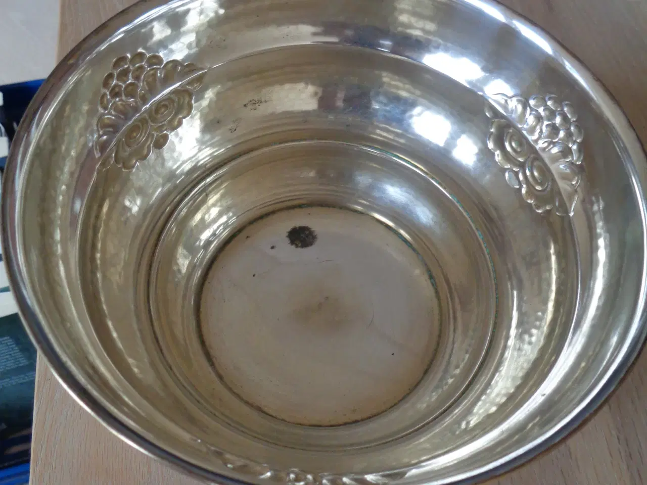 Billede 4 - Sølvskål med glas indsats 