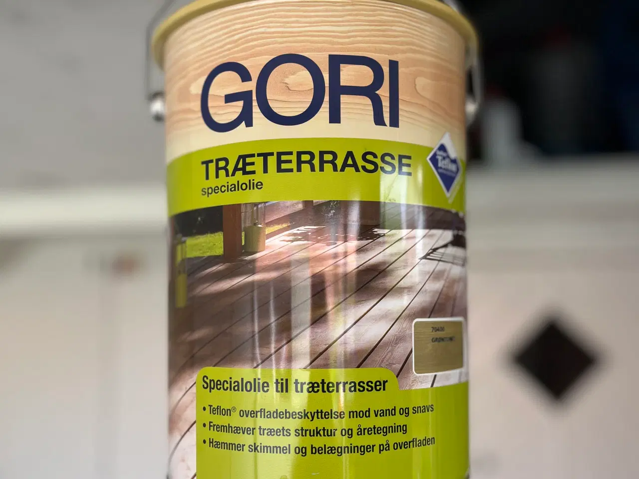 Billede 1 -  GORI TRÆTERRASSE SPECIALOLIE M/TEFLON - GRØN