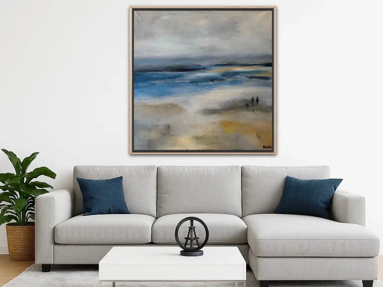 Billede 2 - Vadehavet 80x80 med ramme