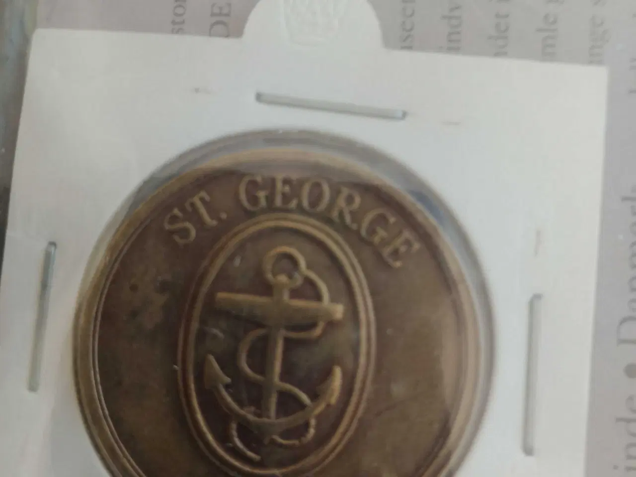Billede 1 - Sct, Georg medalje,fra forliset ved Thorsminde,j