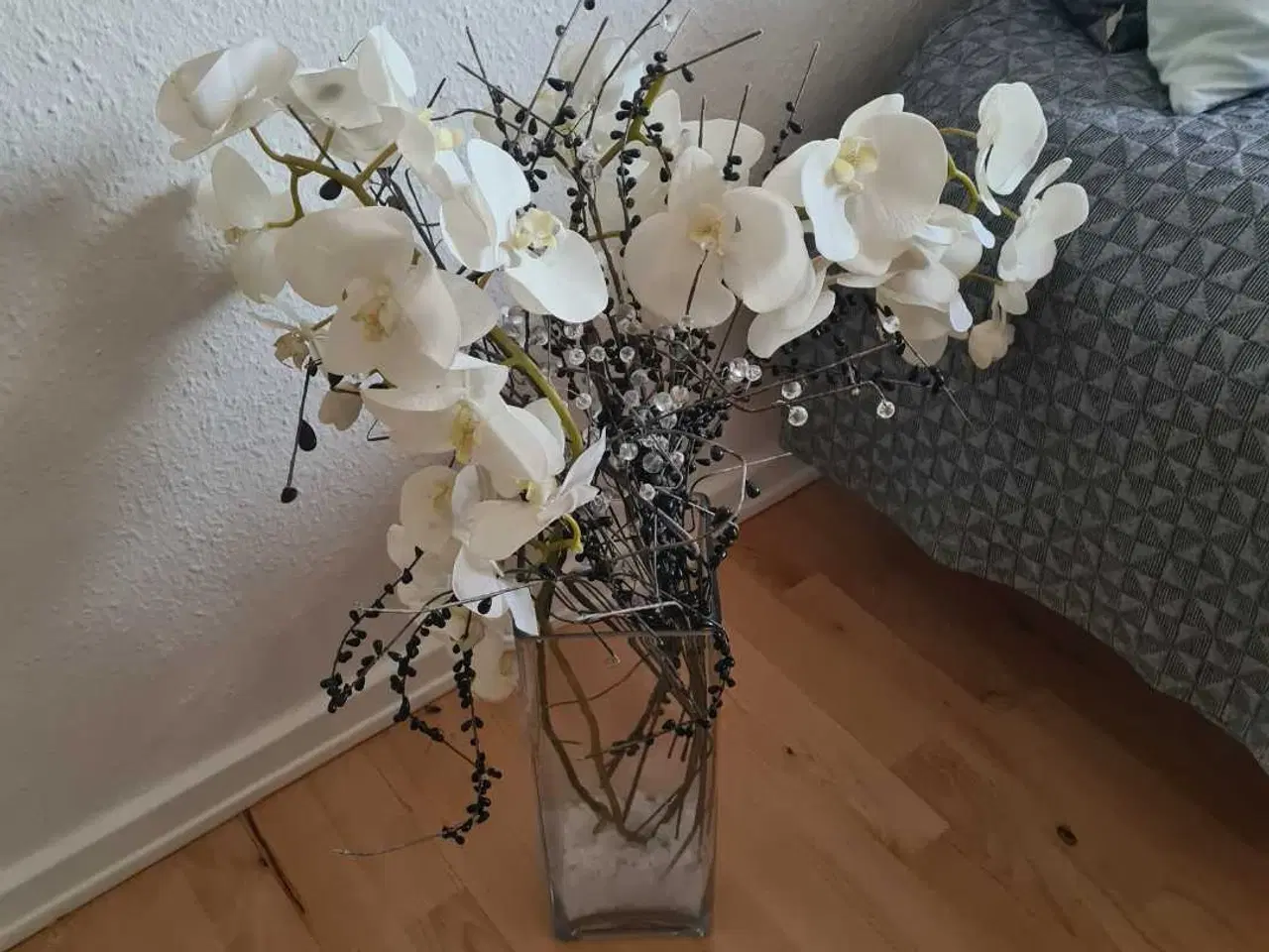 Billede 1 - Flot glas gulvvase 