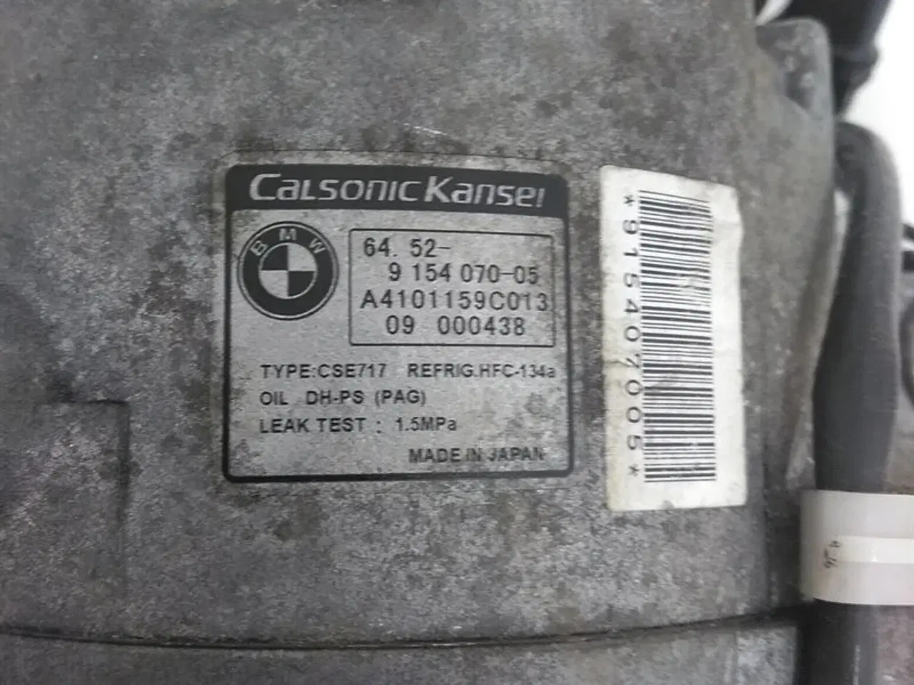 Billede 4 - Klima-kompressor med magnetkobling R134A Vigtigt!! Fabrikat Calsonic!! A62876 BMW X6 (E71) F07 GT F10 X5LCI (E70) F11 F01 LCI F02 LCI F07 GT LCI