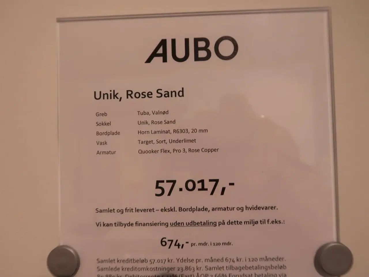 Billede 23 - Køkken AUBO Unik, Rose Sand, uden armatur og hårdehvidevarer