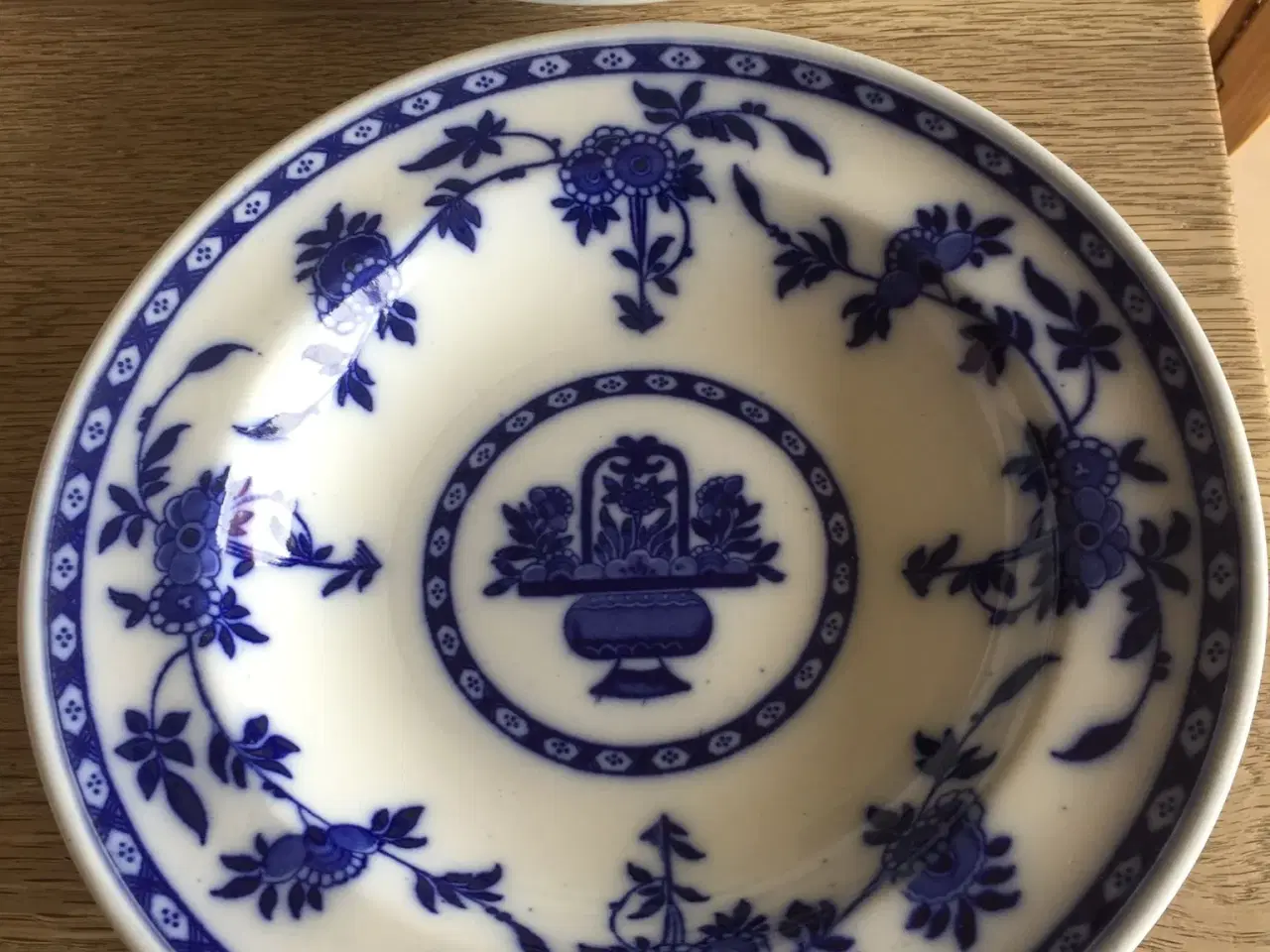 Billede 1 - Antik Minton Blue Delft tallerken 1908