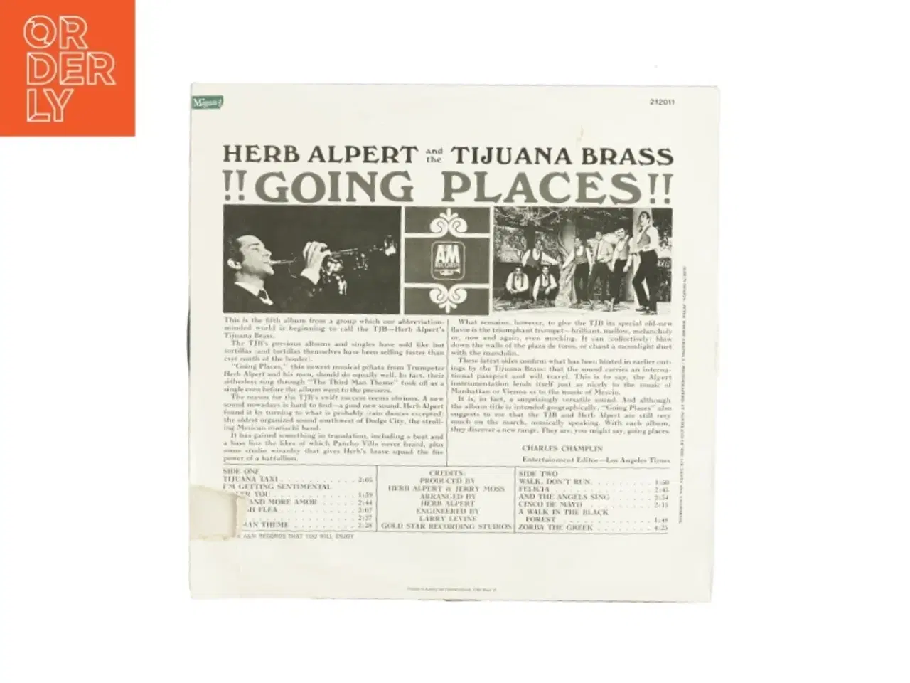 Billede 2 - Herb Alpert and the Tijuana Brass, Going Places, Vinylplade