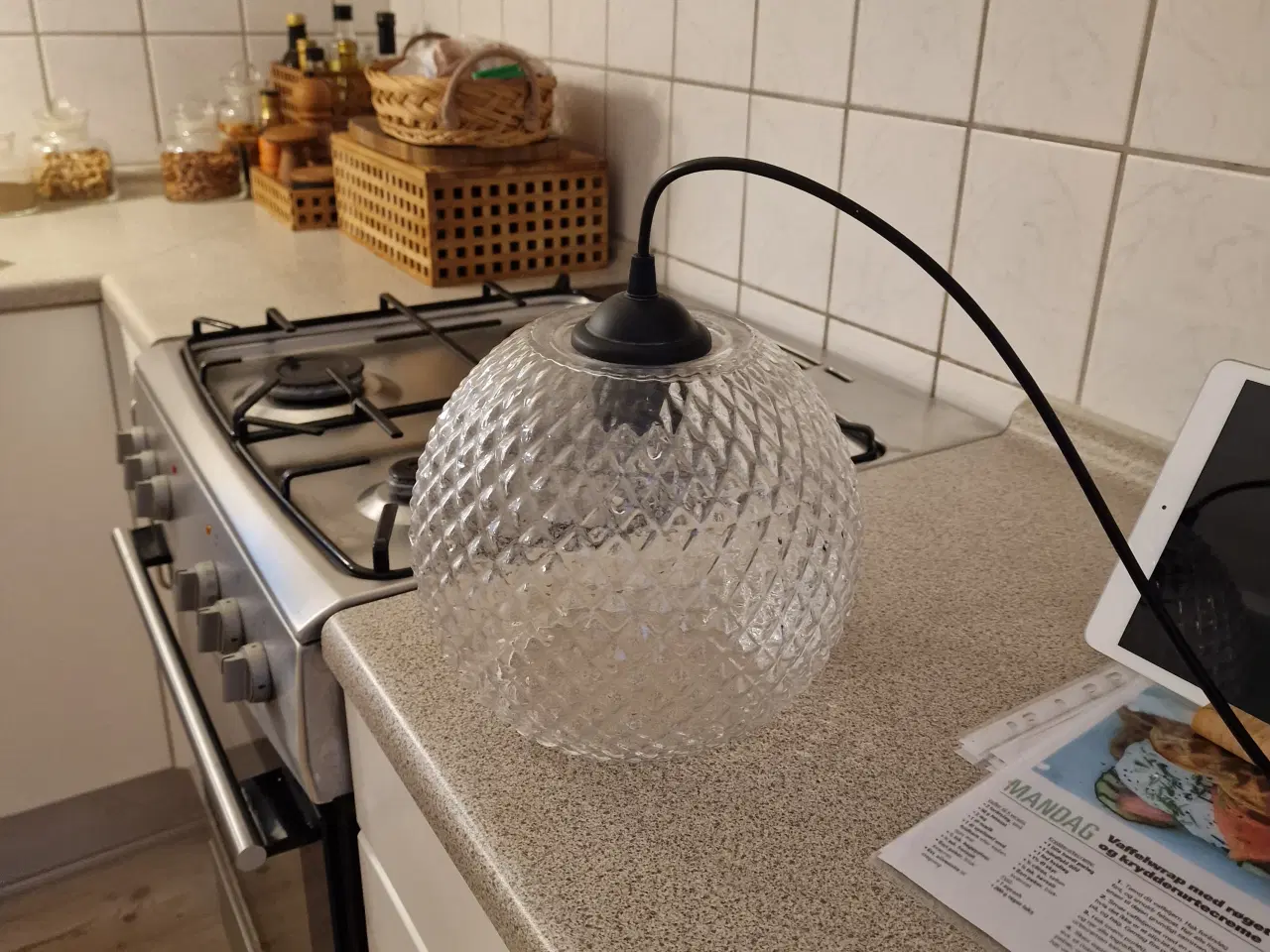 Billede 1 - Loftlampe i klart glas