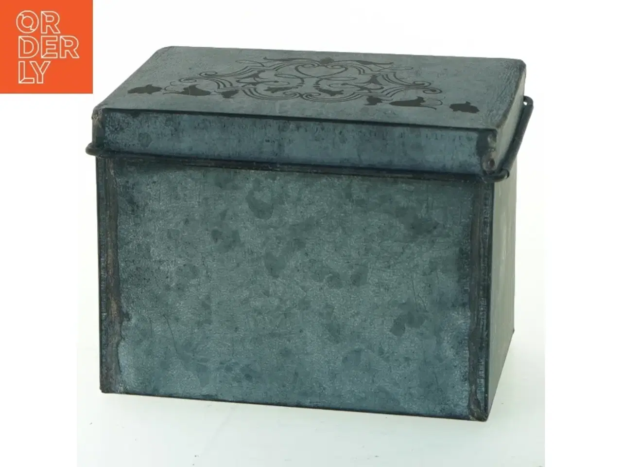 Billede 1 - Metalkasse med låg (str. 13x10 cm)