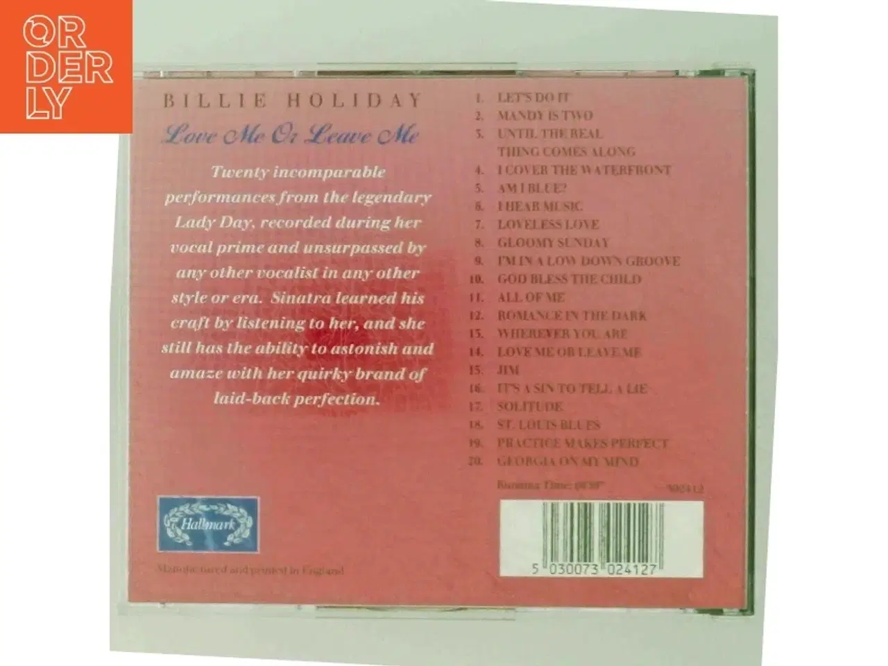 Billede 3 - Billie Holiday - Love Me Or Leave Me CD fra Hallmark