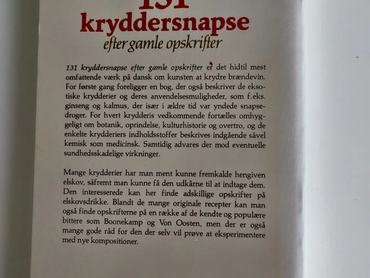 Billede 2 - Bog om kryddersnapse af Hortulanus