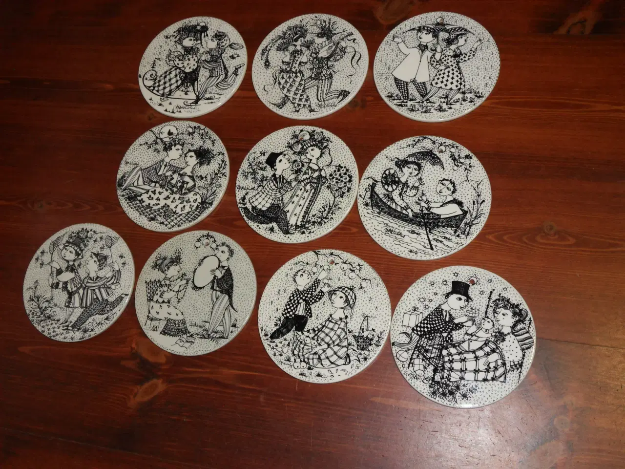 Billede 1 - Bjørn Wiinblad. Måneds-platter