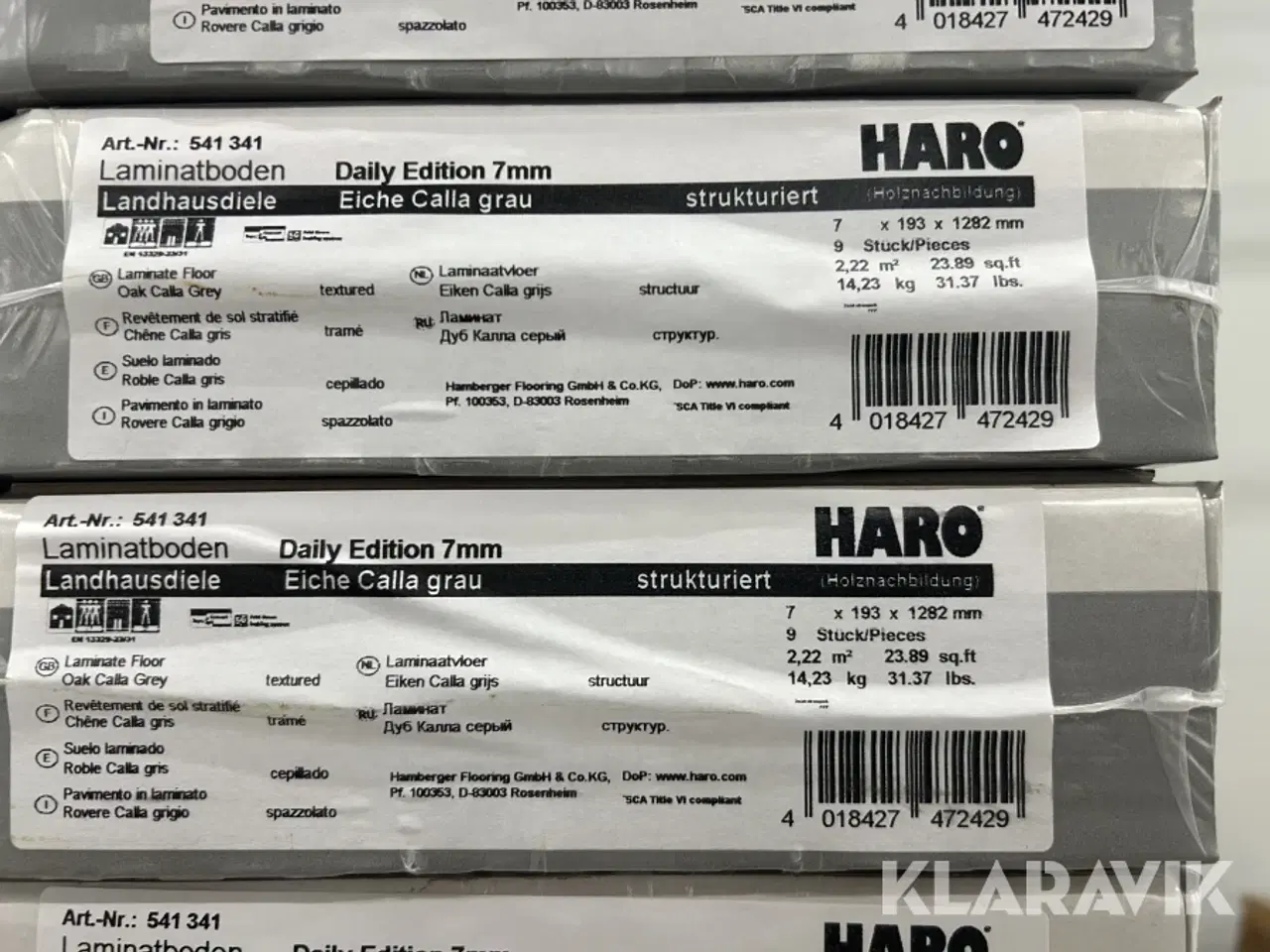 Billede 2 - Laminatgulv Haro Calla Grau 115 m2