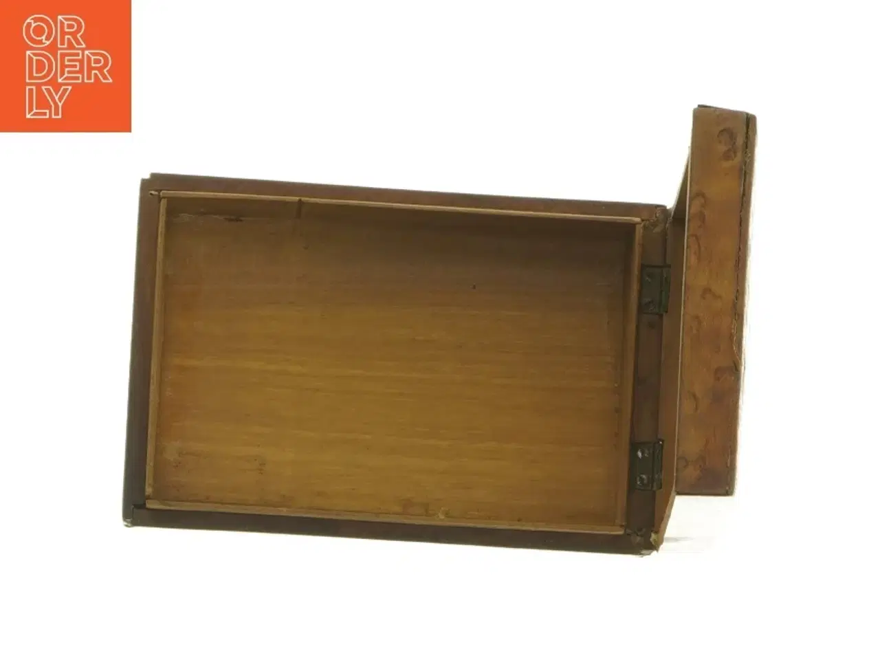 Billede 5 - Gl. Trææske med engle på låg (str. 14 x 9 x 4 cm)