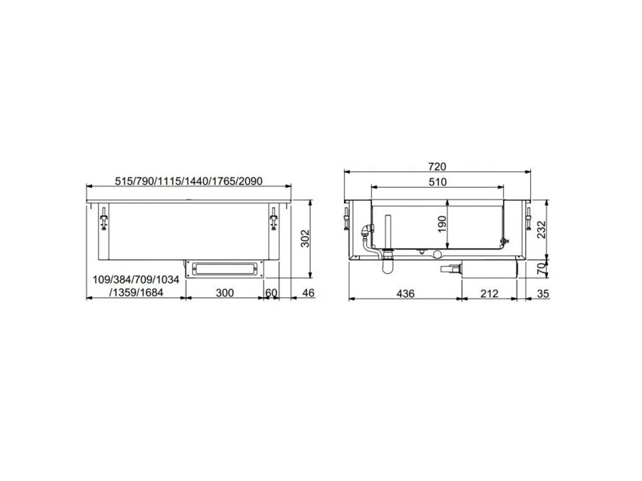 Billede 2 - Bain marie – 1115x720x302 mm – 3/1 GN 