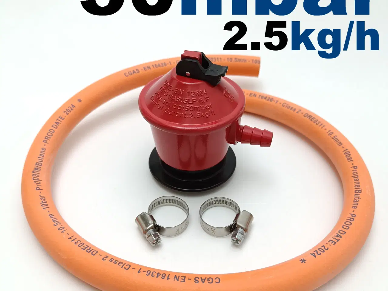 Billede 12 - NY! 2500W Gaskomfur + 0.8m Slange + Regulator