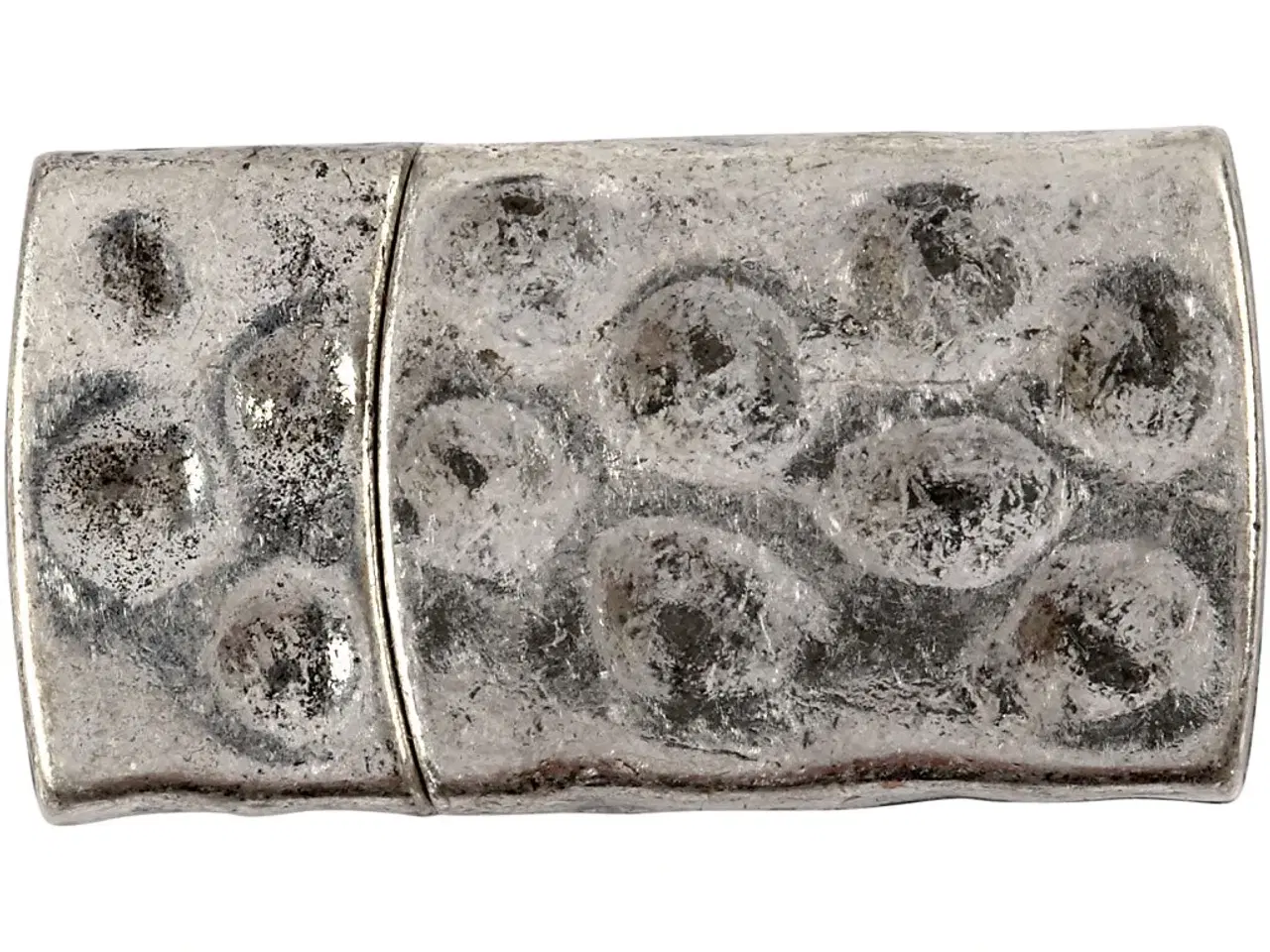 Billede 1 - Magnetlås, str. 7x29 mm, hulstr. 3x10 mm, antik sølv, 1 stk.