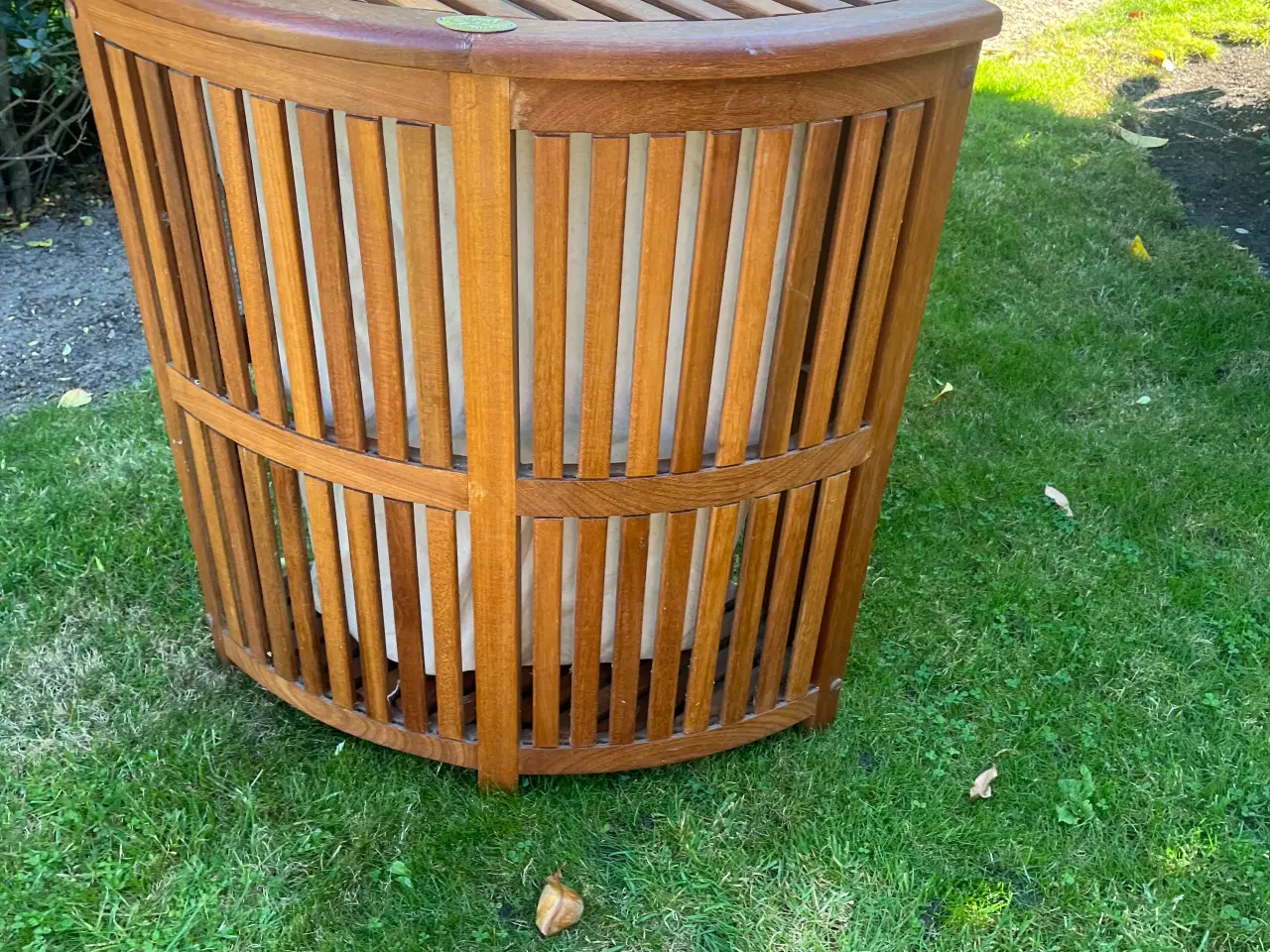 Billede 5 - Pæn opbevaringskurv i teak træ