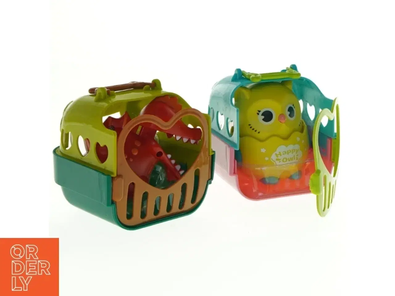 Billede 1 - Plastik dyr og transportkasser legetøjssæt (str. 9 x 8 cm)
