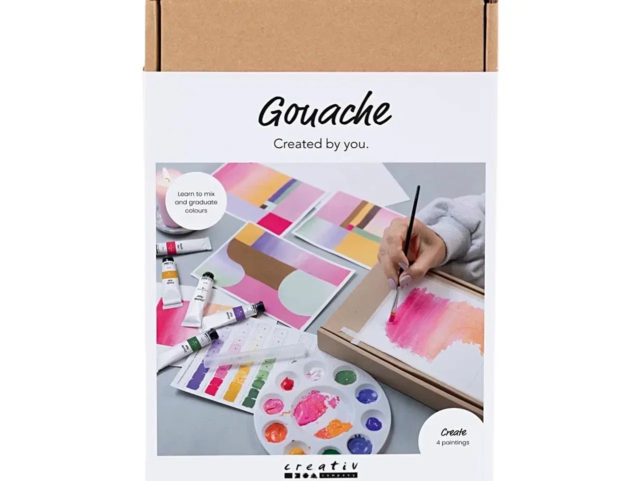 Billede 1 - DIY Kit Gouache, Malerier, ass. farver, 1 pk.