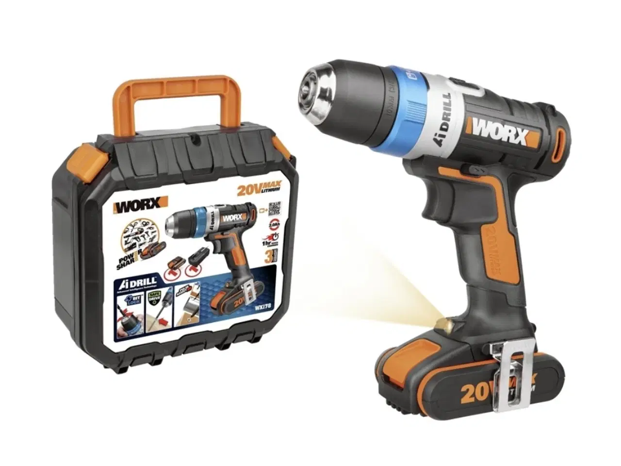 Billede 1 - Worx 20V PowerShare AiDrill WX178.1