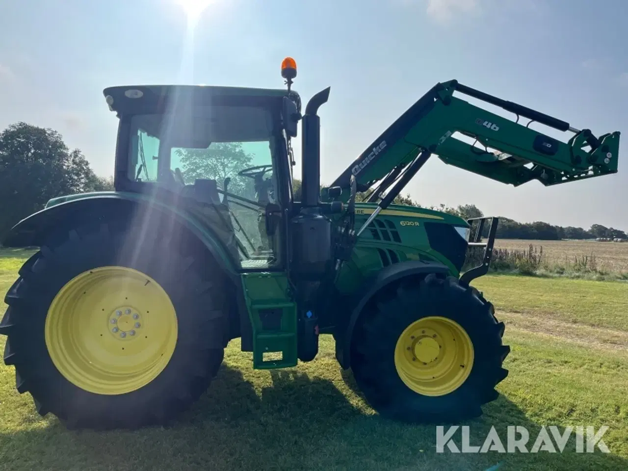 Billede 5 - Traktor John Deere 6120 R med frontlæsser