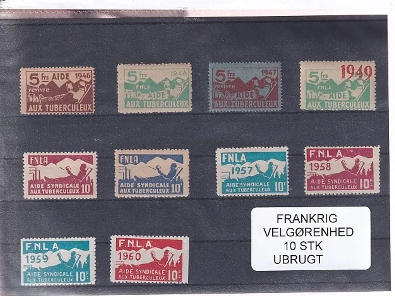 Billede 1 - Frankrig - Velgørenhed - 10 Stk. - Ubrugt