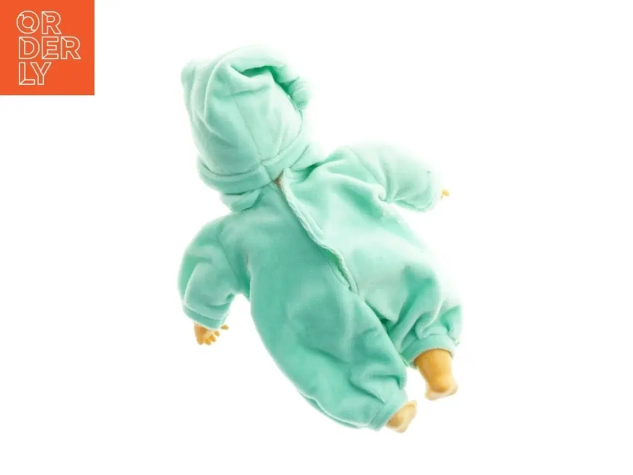 Billede 2 - Dukke i grøn sparkedragt fra My Baby Love (str. 36,5 x 18 cm)