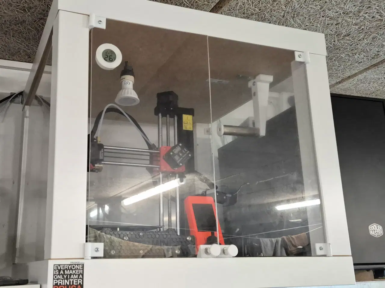 Billede 2 - Prusa Mini+ 3D printer i super stand med kabinet &