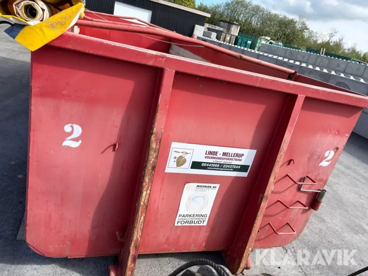 Billede 8 - Ladcontainer åben med rullepresenning Micodan korntæt