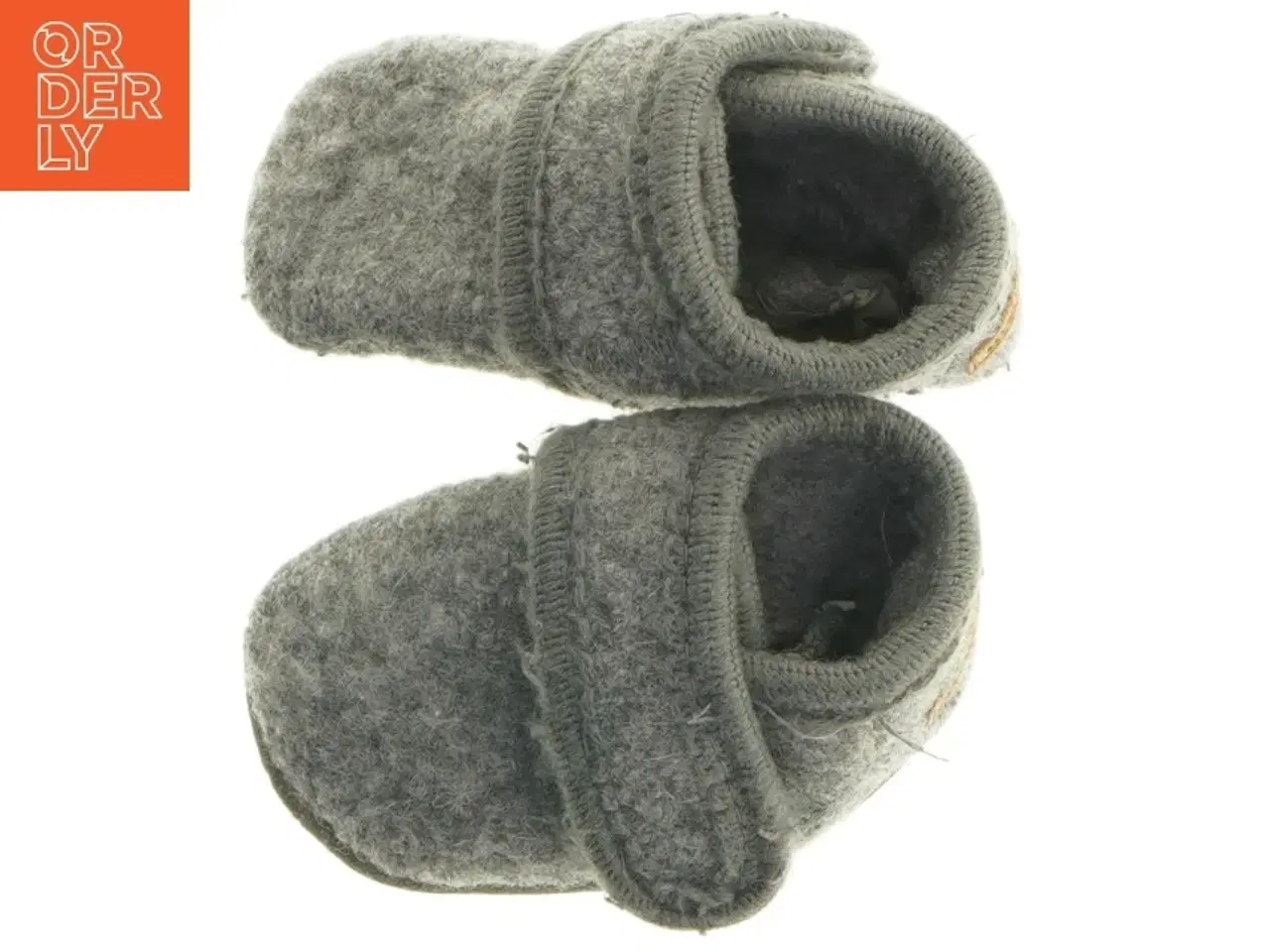 Billede 5 - Grå babyfutter i uld fra Melton (str. 12 cm)