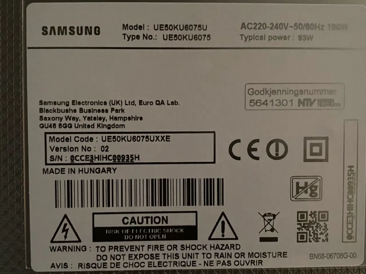 Billede 1 - Samsung TV