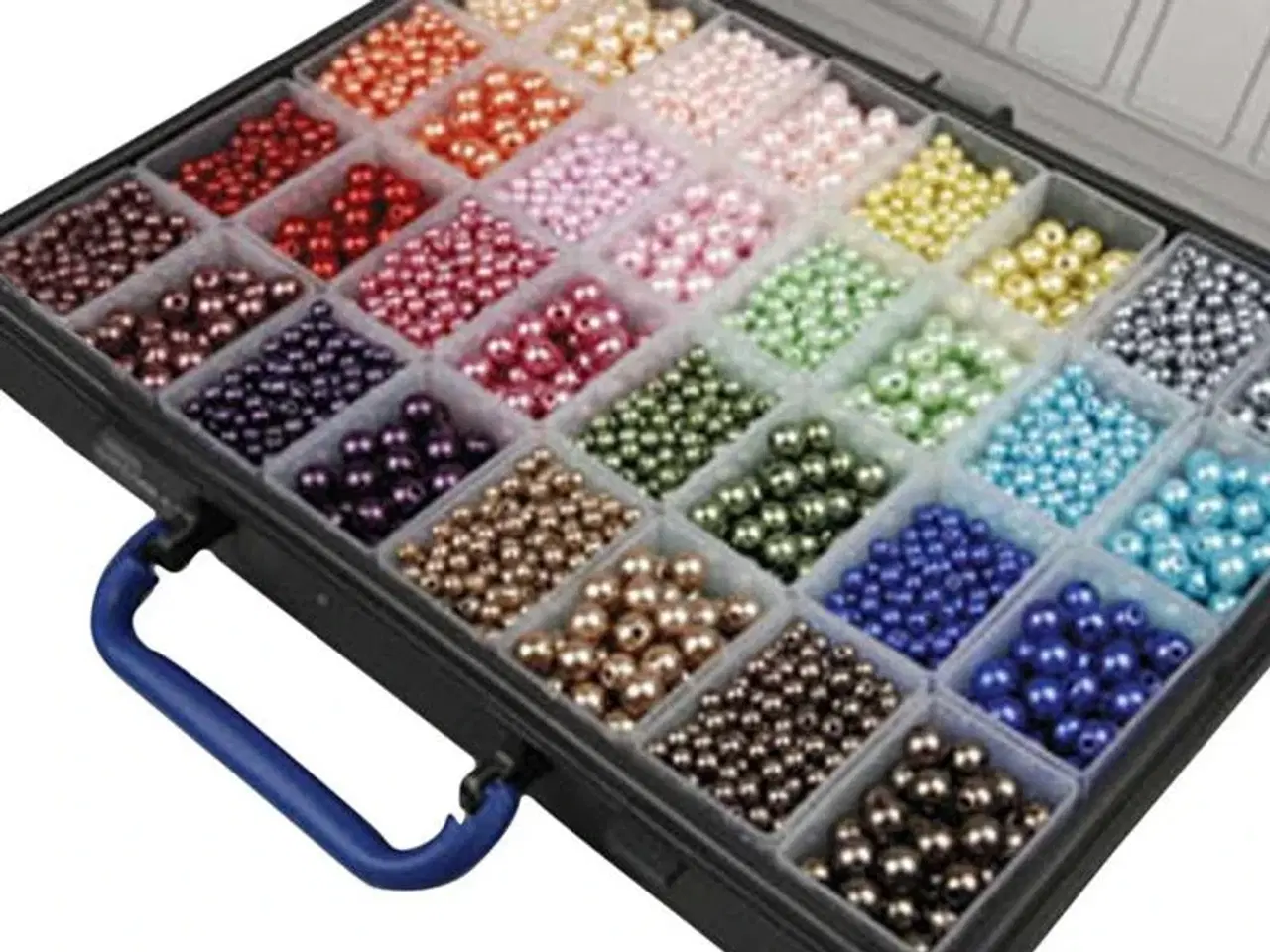 Billede 1 - Luksus voksperler, hulstr. 1,5-2 mm, 32x20g/ 1 pk.