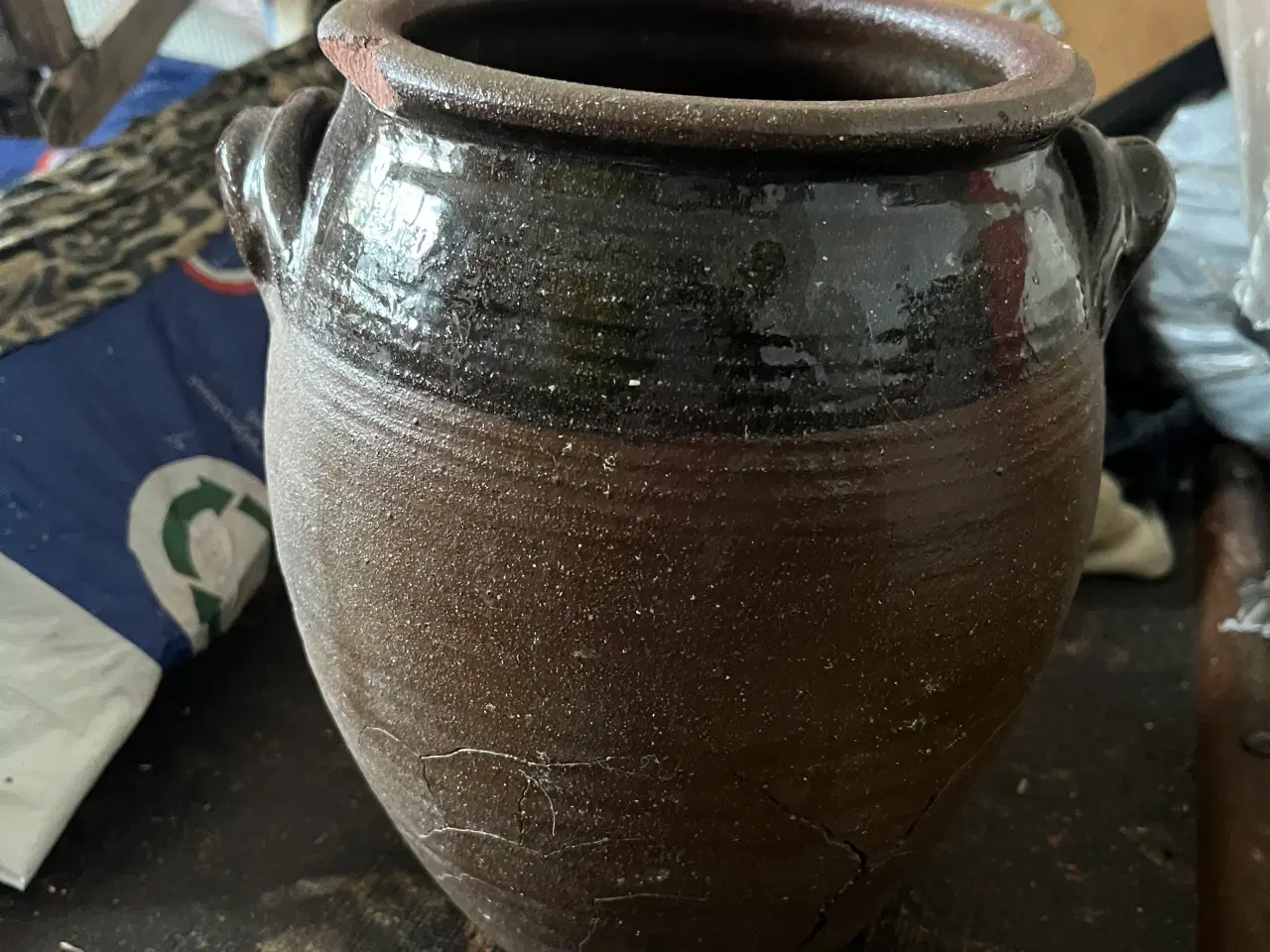 Billede 1 - Fransk vintage Confit vase 